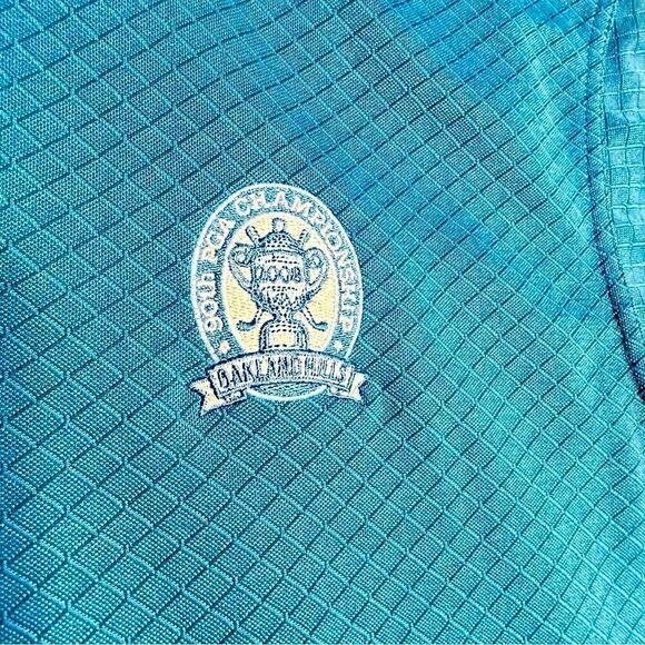 90th PGA Championships Turquoise Cutter and Buck Golf Shirt Size Large - Picture 2 of 7